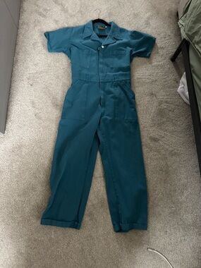 Big Bud Press Teal Short-Sleeve Utility Jumpsuit
